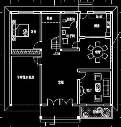占地150㎡二層農(nóng)村住房設(shè)計(jì)圖，簡(jiǎn)單實(shí)用，低調(diào)的外觀設(shè)計(jì)以及不高的造價(jià)特別適合普通農(nóng)村家庭