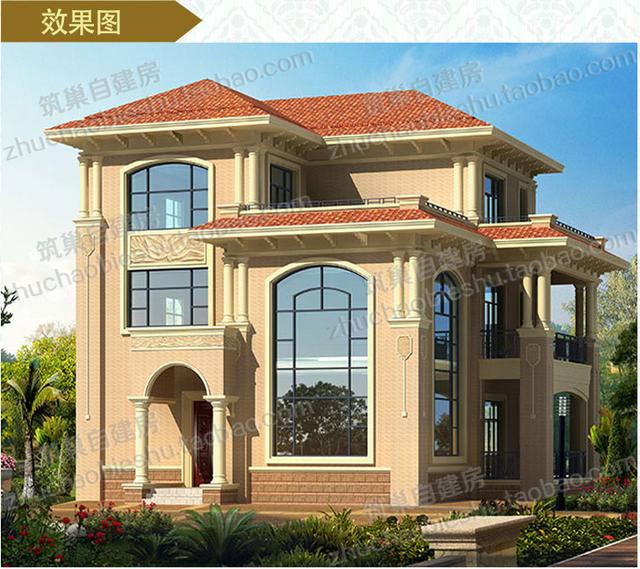 1廳6臥16×18三層歐式別墅設計圖，采光通透，豪華大氣