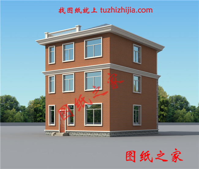 100平米兩間三層樓房設計圖,農村蓋房舒服實用最重要