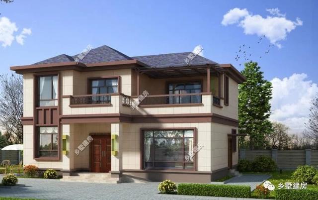 5室2廳4衛(wèi)帶車庫(kù)的三層歐式別墅設(shè)計(jì)圖，簡(jiǎn)約大氣，20多萬(wàn)能建這樣一套別墅也是很超值了！