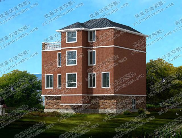 四層框架結(jié)構(gòu)農(nóng)村別墅，入戶花園+大露臺，時尚大氣，造價30萬