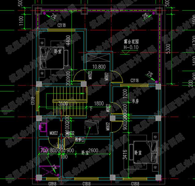 三層半四層農(nóng)村別墅全套設(shè)計圖，造價低又適用