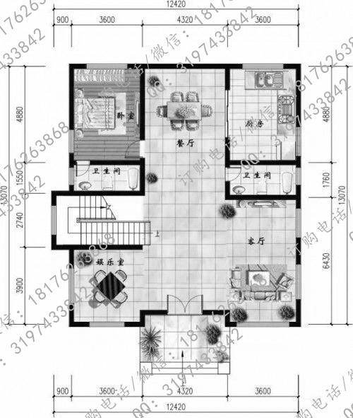 占地160平方米帶挑空客廳三層簡歐農村自建房設計圖，布局流暢，居住舒適度高