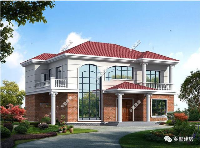 二層農村自建別墅圖，造價低，不落俗套，樣式美觀，過美好的日子！