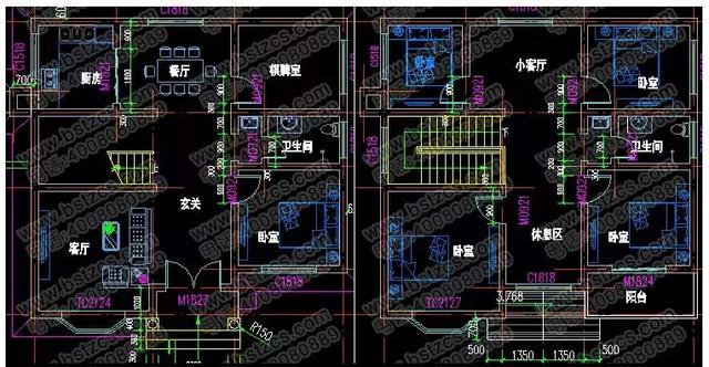6套漂亮農村別墅戶型圖，進深都為10米，各有特點，一起來看看。