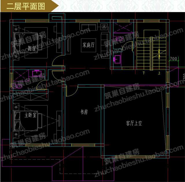 三層別墅圖紙，12×12米2廳5臥，造價30萬，挑空客廳+車庫+露臺花園