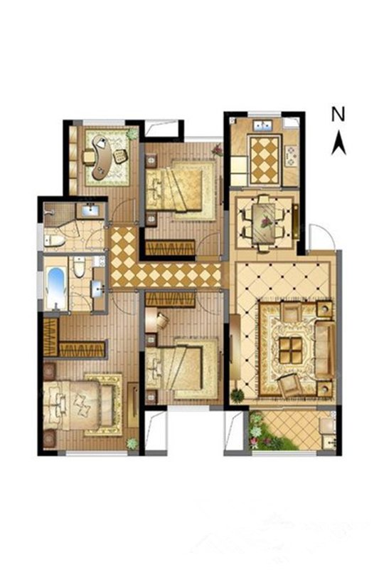 120平米的房子裝修成歐美風(fēng)情的風(fēng)格，受到大家的熱烈追捧