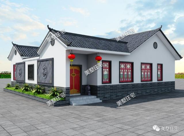 最美一層中式合院設計圖，價格低風景好，建房就該這樣建