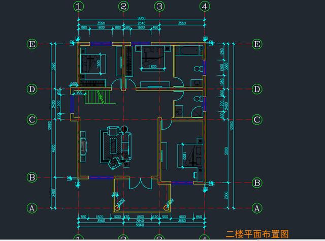 三層自建房帶羅馬柱，外觀造型簡潔大方，色彩明快