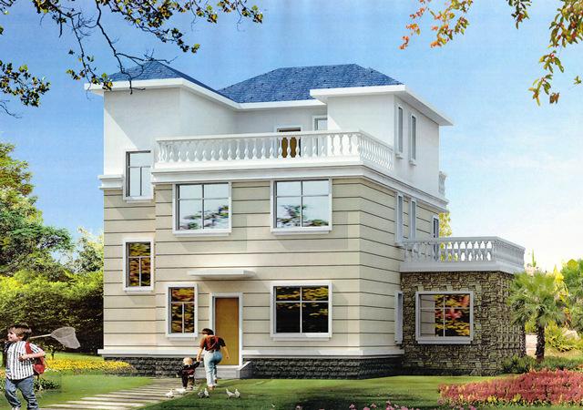 一套3層別墅設(shè)計圖，造型精致，布局實用，建好實體比效果圖要好看很多