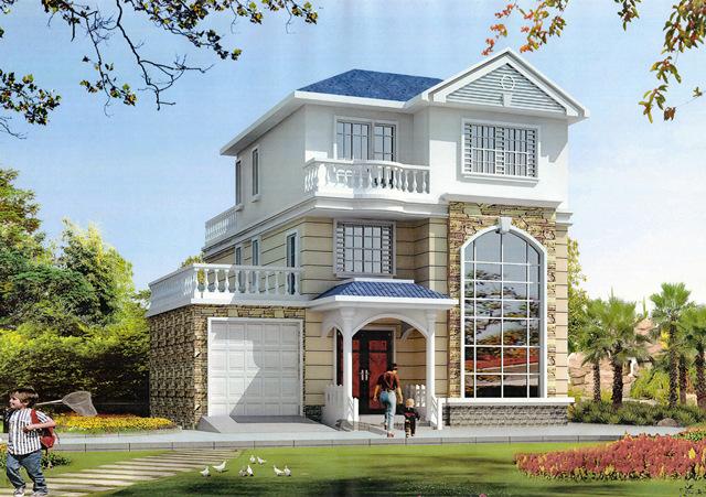 一套3層別墅設(shè)計圖，造型精致，布局實用，建好實體比效果圖要好看很多