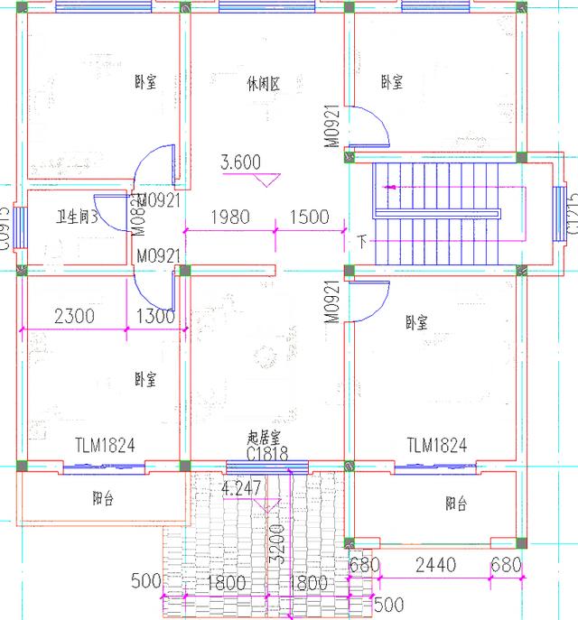 12×12米25萬2廳5臥 帶車庫二層簡單美觀自建房全套設計圖，簡歐風格大氣高貴