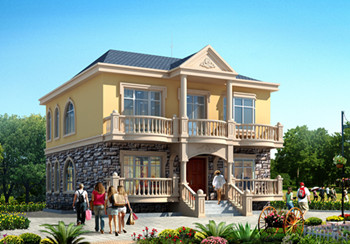 農(nóng)村二層樓建房造型圖及全套施工圖紙，占地110平米左右，帶地下室