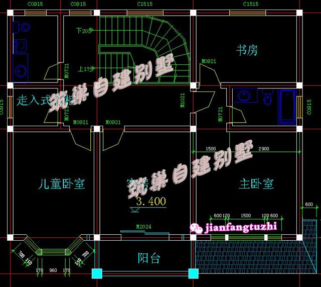 130㎡12x11米帶陽(yáng)臺(tái)簡(jiǎn)潔三層鄉(xiāng)村別墅外觀效果圖，造價(jià)25萬(wàn)