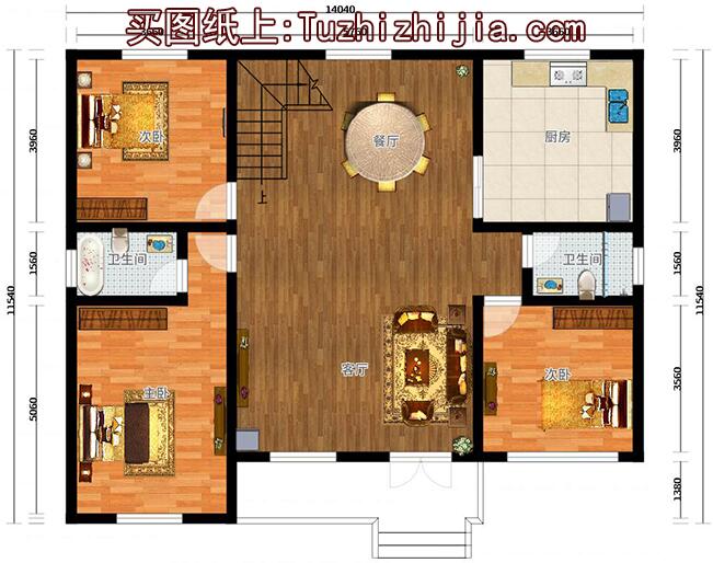 鄉下建房一層戶型圖，建好才15萬，鄰居都說50年不會過時！