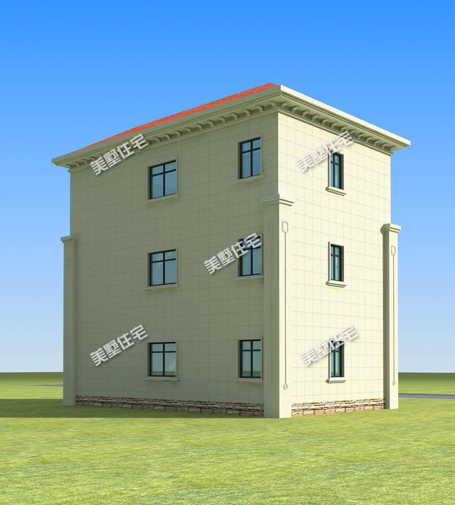 12x7.3米三層農(nóng)村別墅圖，布局實用造價低，溫暖卻不張揚，想給它99個贊