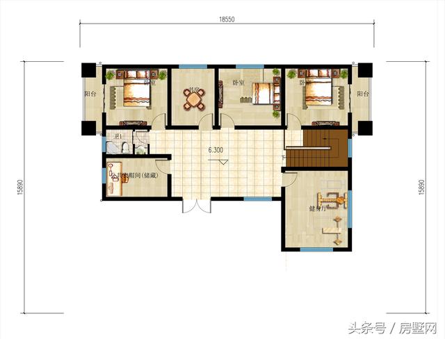 一款精美的歐式風格別墅圖，三層樣式占地120平，漂亮至極！