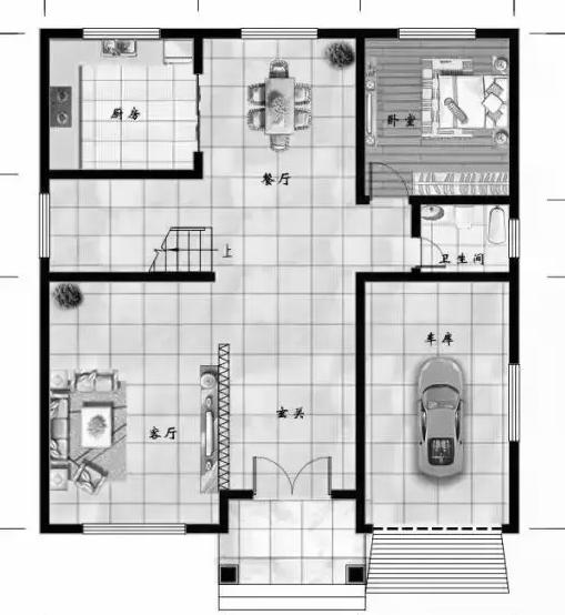 11×12米35萬2廳7臥磚混結(jié)構(gòu)農(nóng)村三層別墅設(shè)計(jì)圖
