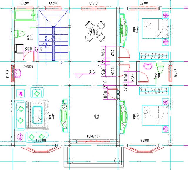 三層農村別墅圖紙12×11米35萬3廳6臥帶堂屋+健身房+娛樂室