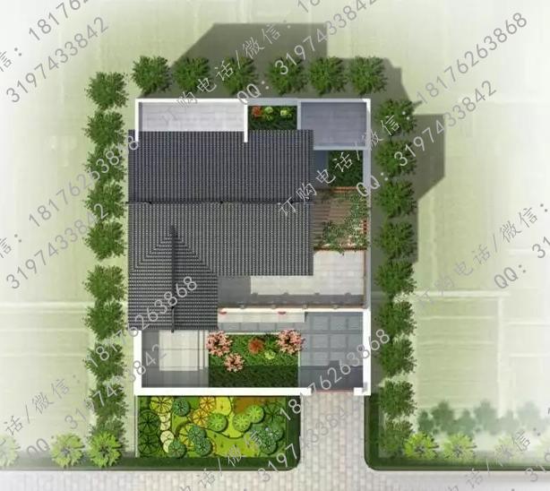 中式二層農村小別墅設計圖，20萬100㎡2廳5臥帶前后院