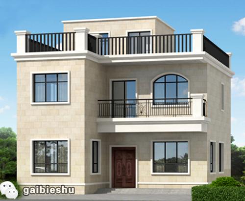 二層平屋頂自建房設計圖，20萬2廳4臥10×13米一樓帶神位+主臥套房