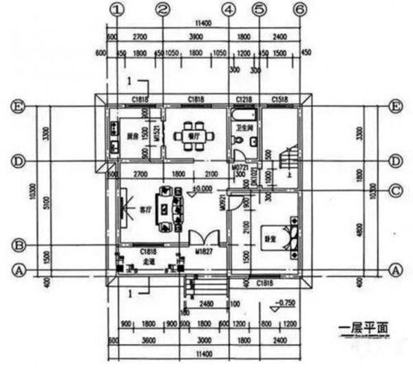 二層農(nóng)村別墅設(shè)計(jì)圖10*11米1廳5臥，主體造價(jià)25萬左右。
