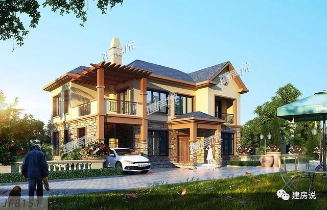 5款二層別墅圖很美很實惠，看起來夠洋氣，造價也不高，建到就是賺到