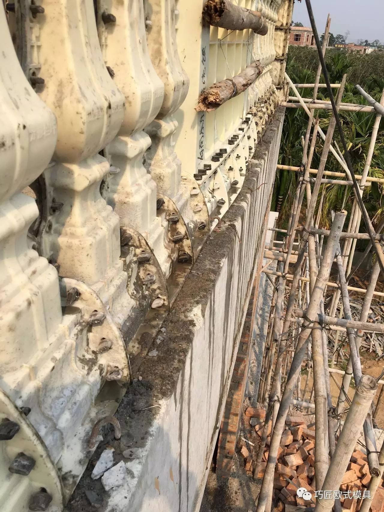 現澆水泥陽臺護欄/圍欄模具，ABS工程塑料，附施工案例