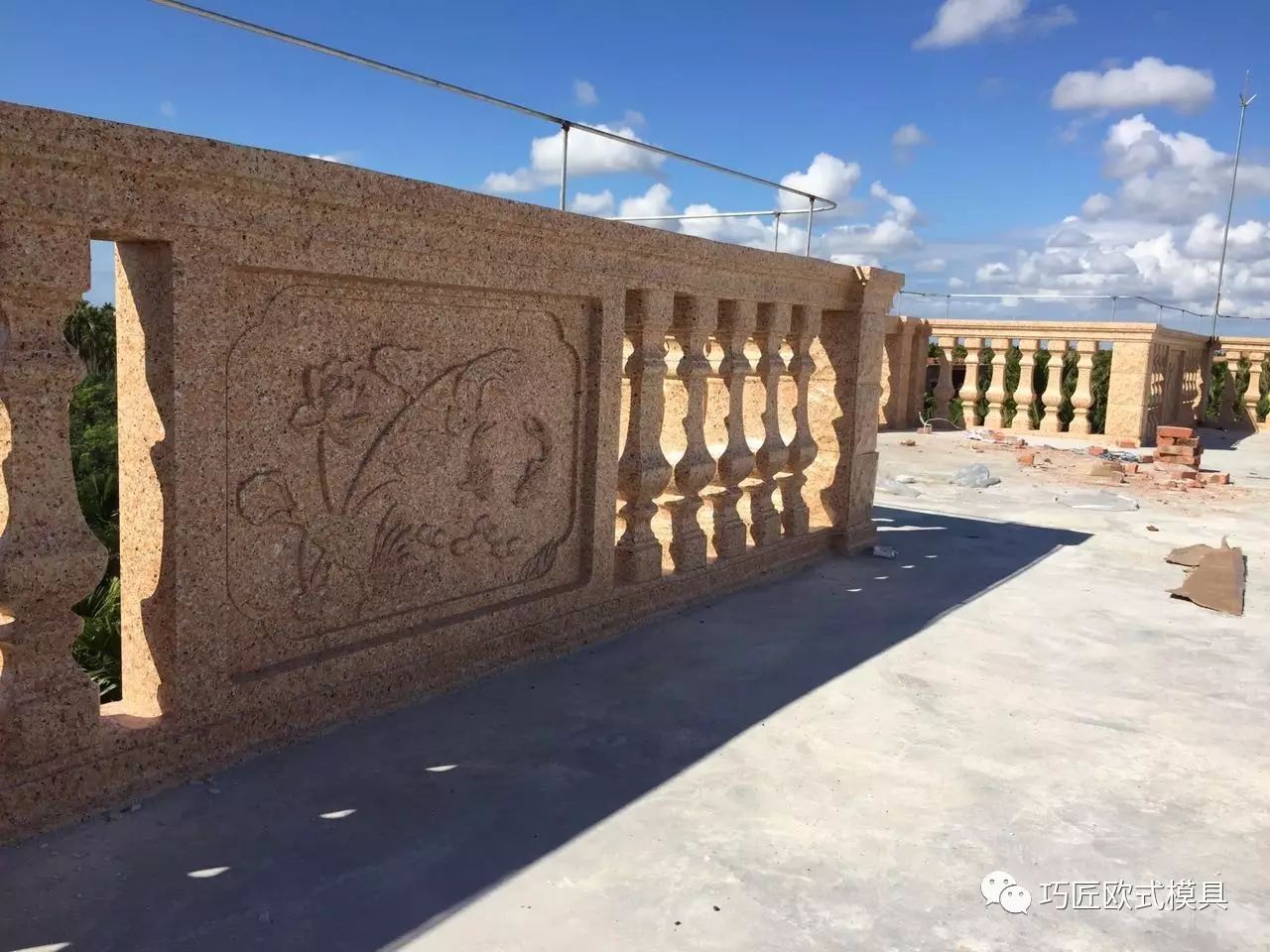 現澆水泥陽臺護欄/圍欄模具，ABS工程塑料，附施工案例