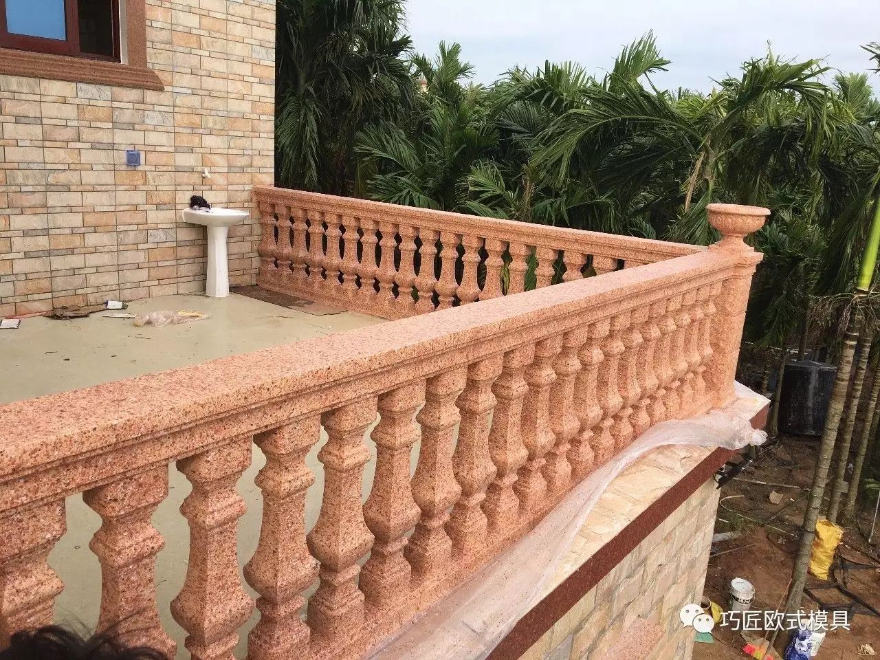 現澆水泥陽臺護欄/圍欄模具，ABS工程塑料，附施工案例