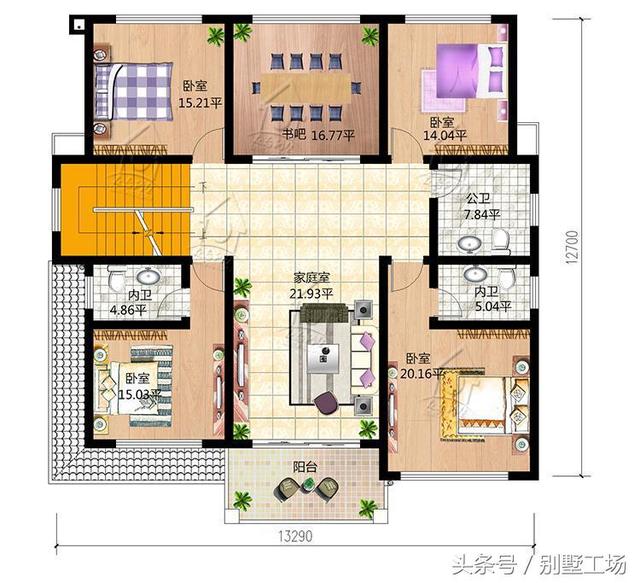 造價46萬農村三層別墅圖，外觀立體有層次，帶地下室閣樓