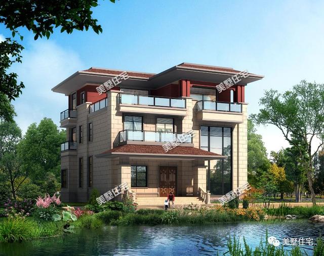 一款新中式三層美墅，比起傳統中式更時尚現代，比起西方歐式更簡約耐看