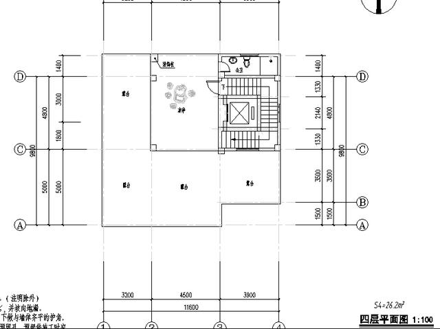 四層農村別墅設計圖帶車庫陽臺書房衣帽間