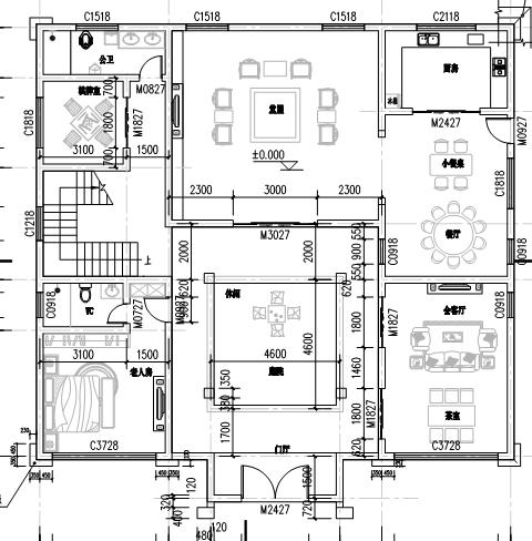 三層新中式別墅合院設(shè)計圖，階梯式外觀時尚大氣，內(nèi)部功能房齊全