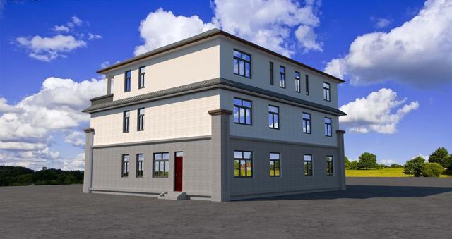 三層新中式別墅合院設(shè)計圖，階梯式外觀時尚大氣，內(nèi)部功能房齊全