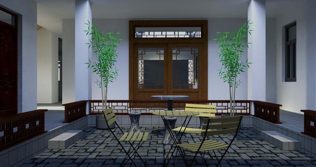 三層新中式別墅合院設(shè)計圖，階梯式外觀時尚大氣，內(nèi)部功能房齊全