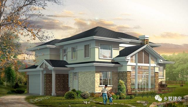 二層歐式現(xiàn)代農(nóng)村自建房設(shè)計圖，與其負債累累的還房貸，不如回家花30萬蓋一棟漂亮的小別墅