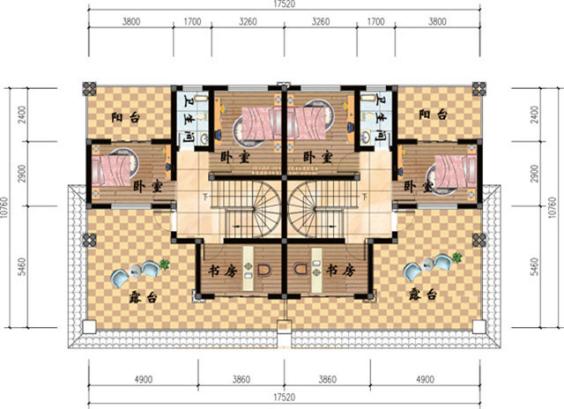 4款農村雙拼別墅圖，不同風格簡單實用造價低，兄弟一起建房的最佳選擇