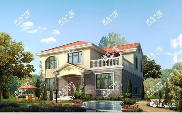 3棟造價都不高的兩層別墅圖，都在20萬左右，實用性滿分