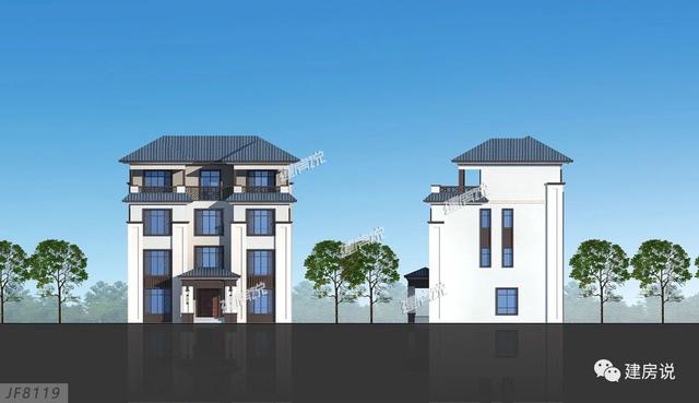 3棟130平的新中式別墅設計圖，外觀典雅大氣真心漂亮，農村自建房的新潮流