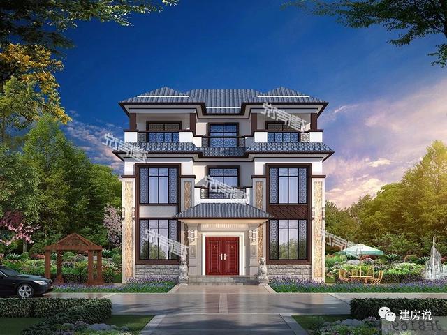 3棟130平的新中式別墅設計圖，外觀典雅大氣真心漂亮，農村自建房的新潮流