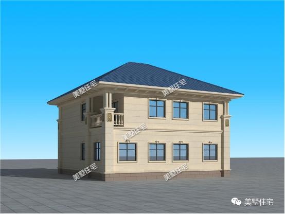 12X14米二層農(nóng)村別墅圖，5室2廳，經(jīng)典的歐式風格沉穩(wěn)又大氣