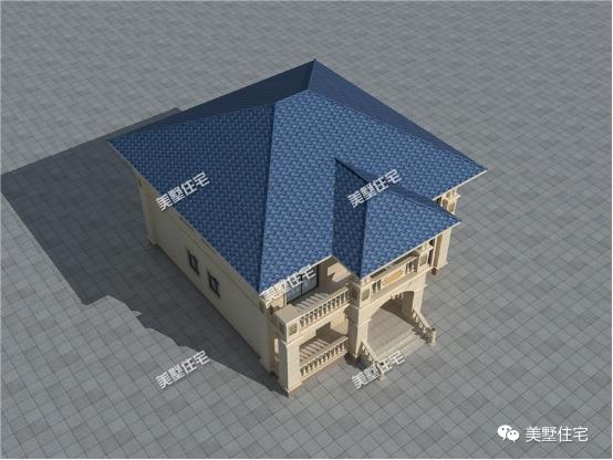 12X14米二層農(nóng)村別墅圖，5室2廳，經(jīng)典的歐式風格沉穩(wěn)又大氣