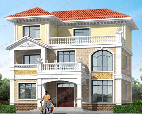 三層簡歐式12×10.8米35萬2廳7臥帶娛樂室磚混結構獨棟別墅施工圖