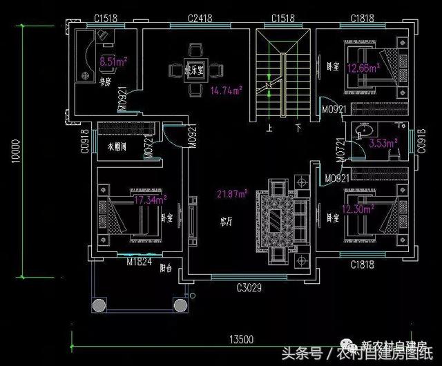 4款豪華農村自建別墅圖，款款帶堂屋，配以園林庭院，假山水景，這樣的豪宅城里人有再多的錢也買不起。
