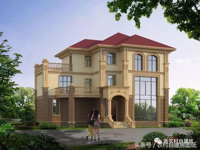 4款豪華農村自建別墅圖，款款帶堂屋，配以園林庭院，假山水景，這樣的豪宅城里人有再多的錢也買不起。