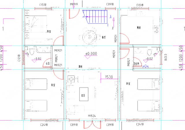 35萬三層平頂2廳7臥帶挑空餐廳+涼亭獨棟自建房設計圖紙，比較符合農村建房審美