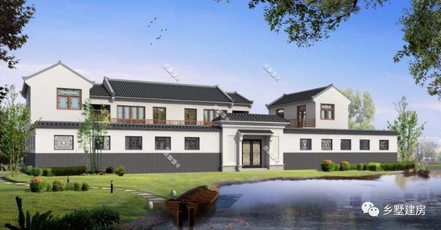 50萬農(nóng)村四合院雙拼別墅設(shè)計圖，小院露臺車庫一應(yīng)俱全