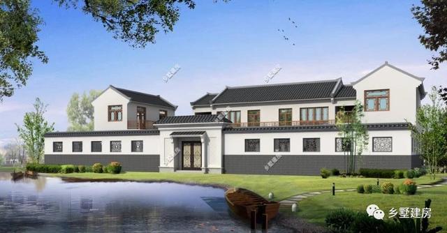 50萬農(nóng)村四合院雙拼別墅設(shè)計圖，小院露臺車庫一應(yīng)俱全