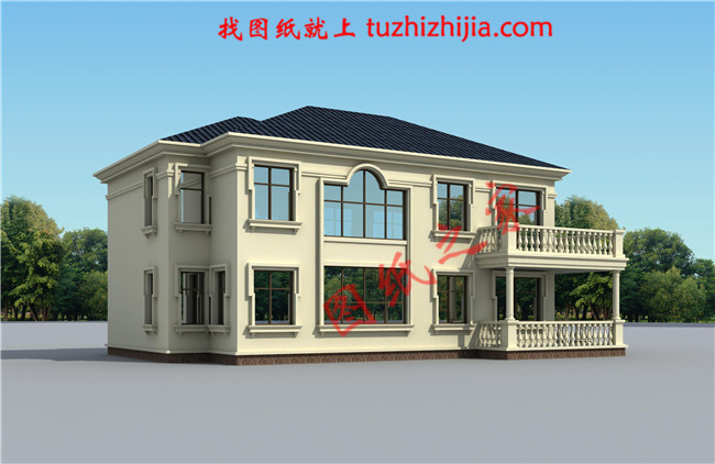 二層復式樓房設計圖，平實接地氣的平面布局